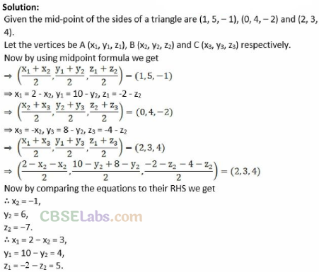 NCERT Exemplar Class 11 Maths Chapter 12 Introduction to Three Dimensional Geometry-18