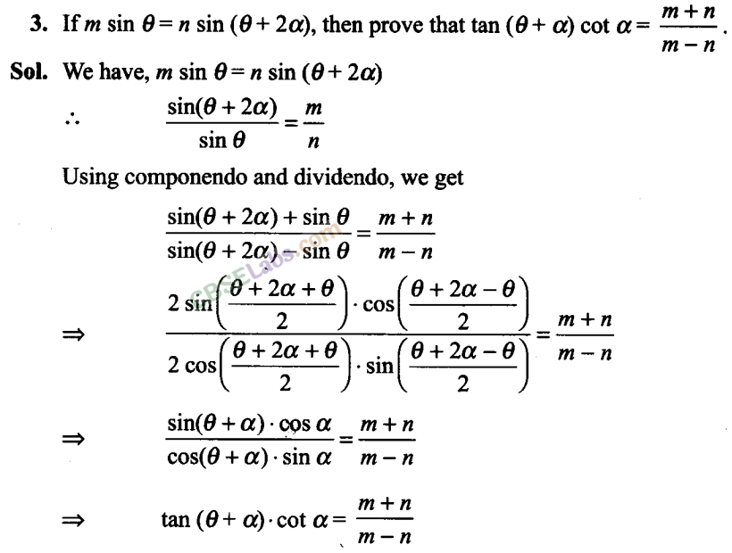Trigonometry Questions For Class 11 Chapter 3