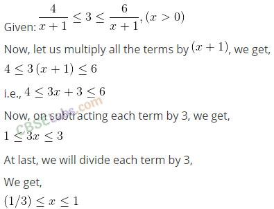 Linear Inequalities Class 11 Extra Questions NCERT