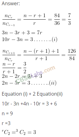 Permutation And Combination Extra Questions NCERT