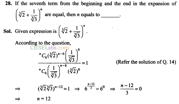 NCERT Exemplar Class 11 Maths Chapter 8 Binomial Theorem-32