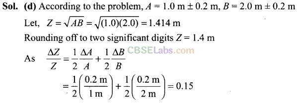NCERT Exemplar Class 11 Physics Chapter 1 Units and Measurements