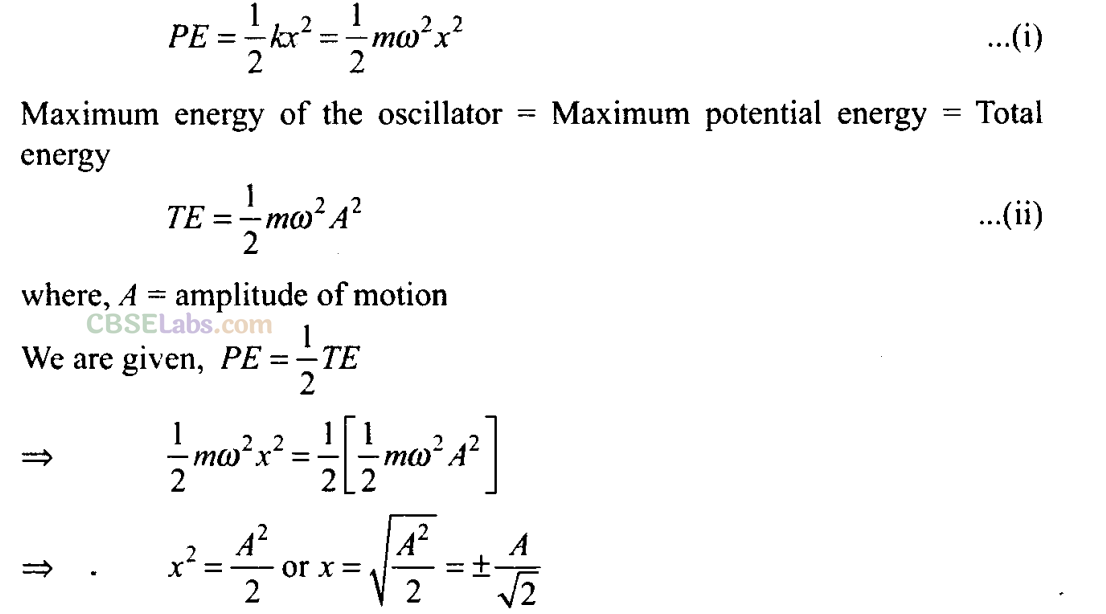 NCERT Exemplar Class 11 Physics Chapter 13 Oscillations-52