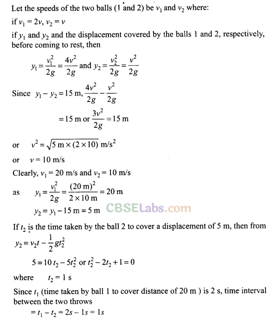 NCERT Exemplar Class 11 Physics Chapter 2 Motion in a Straight Line-50