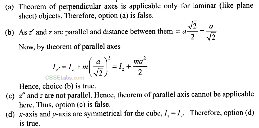 NCERT Exemplar Class 11 Physics Chapter 6 System of Particles and Rotational Motion-20