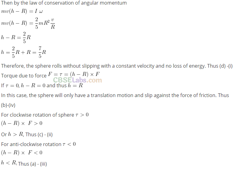NCERT Exemplar Class 11 Physics Chapter 6 System of Particles and Rotational Motion-26