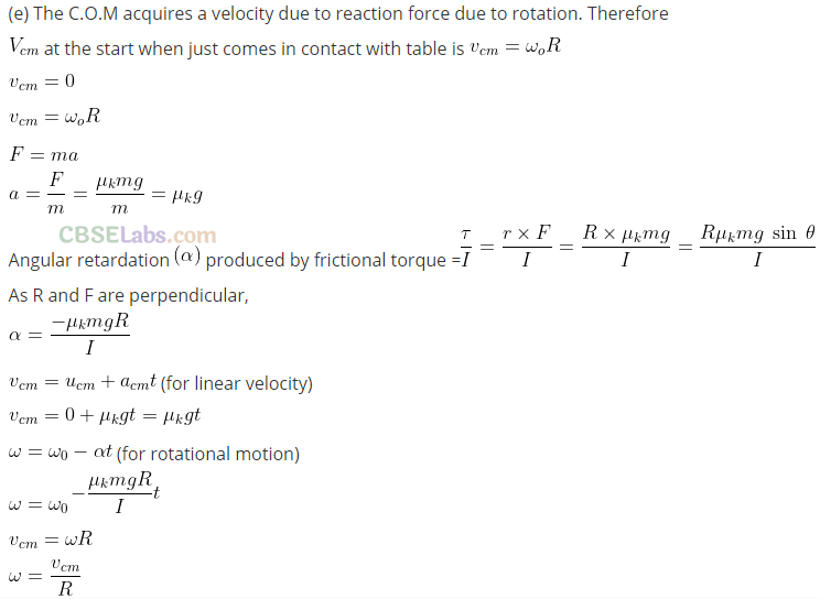 NCERT Exemplar Class 11 Physics Chapter 6 System of Particles and Rotational Motion-37