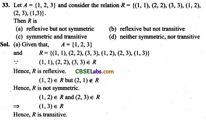 NCERT Exemplar Class 12 Maths Chapter 1 Relations and Functions