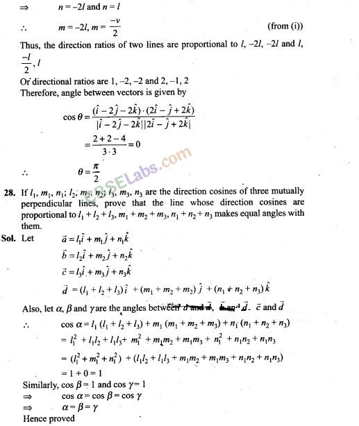NCERT Exemplar Class 12 Maths Chapter 11 Three Dimensional Geometry-23
