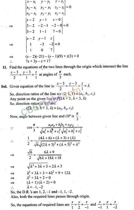 NCERT Exemplar Class 12 Maths Chapter 11 Three Dimensional Geometry-8