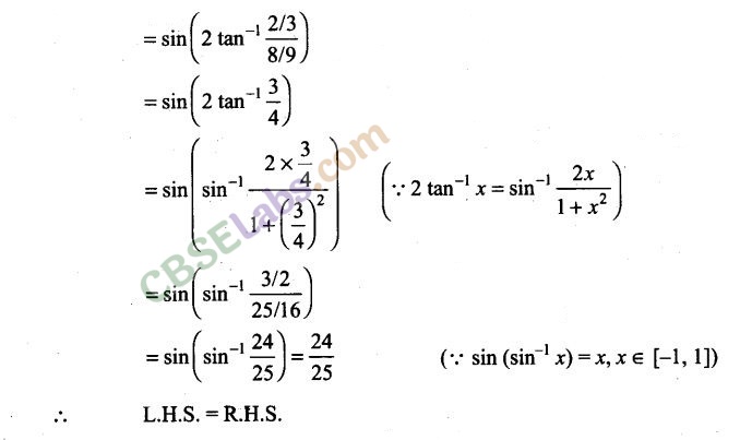 Inverse Trigonometry Class 12 NCERT Exemplar