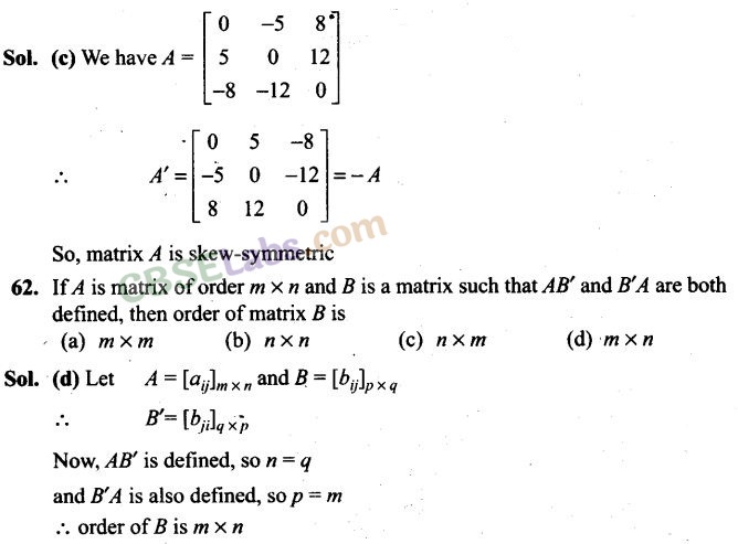 NCERT Exemplar Class 12 Maths Chapter 3 Matrices-50