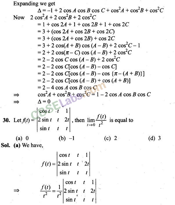 NCERT Exemplar Class 12 Maths Chapter 4 Determinants-13