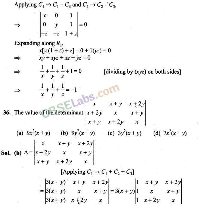 NCERT Exemplar Class 12 Maths Chapter 4 Determinants-19