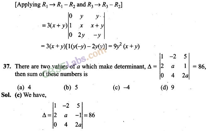 NCERT Exemplar Class 12 Maths Chapter 4 Determinants-20