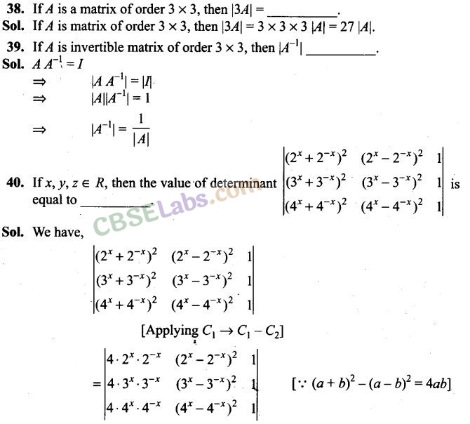 NCERT Exemplar Class 12 Maths Chapter 4 Determinants-22