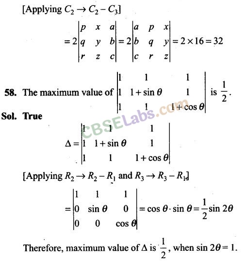 NCERT Exemplar Class 12 Maths Chapter 4 Determinants-33