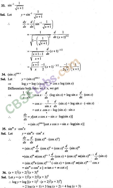 Continuity And Differentiability NCERT Exemplar Class 12