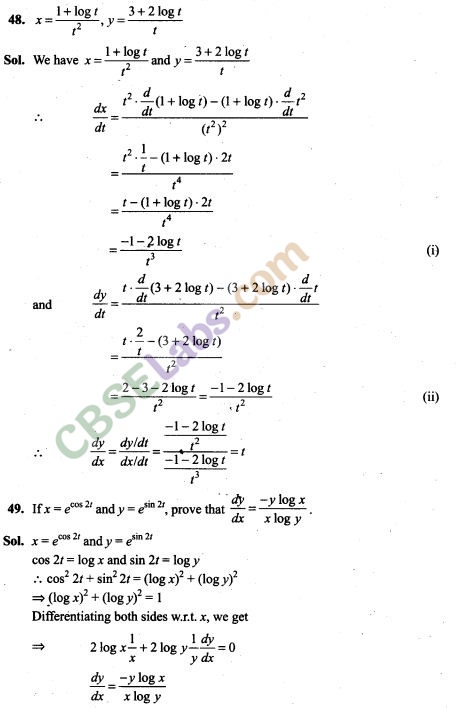 Continuity And Differentiability Class 12 NCERT Exemplar Pdf