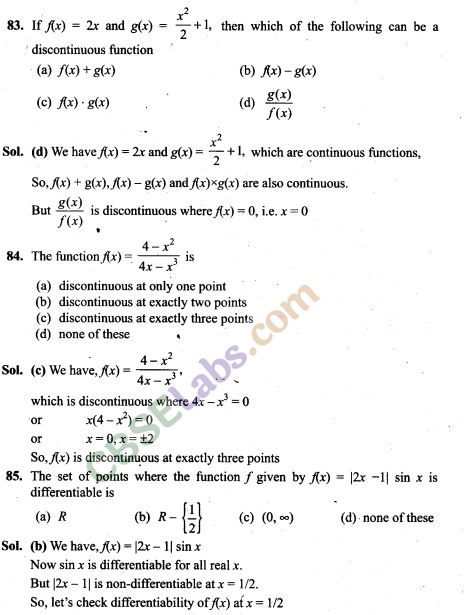 NCERT Exemplar Class 12 Maths Chapter 5 Continuity and Differentiability-10