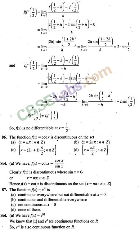 NCERT Exemplar Class 12 Maths Chapter 5 Continuity and Differentiability-11