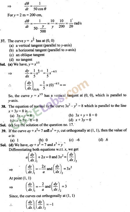 NCERT Exemplar Class 12 Maths Chapter 6 Application of Derivatives-4