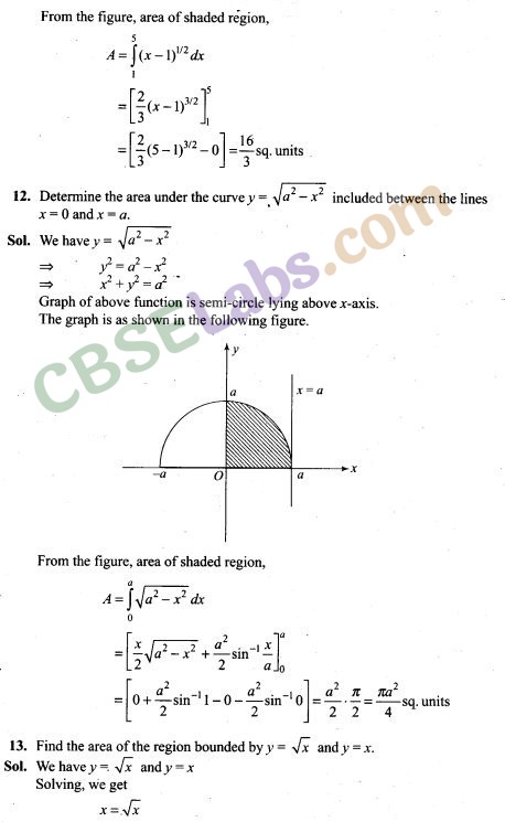 NCERT Exemplar Class 12 Maths Chapter 8 Applications of Integrals-10