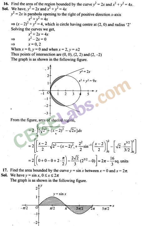 NCERT Exemplar Class 12 Maths Chapter 8 Applications of Integrals-16