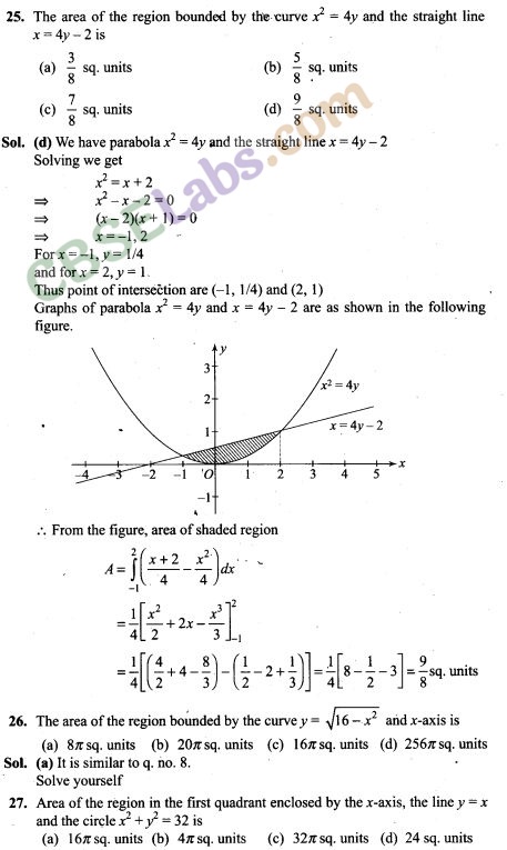 NCERT Exemplar Class 12 Maths Chapter 8 Applications of Integrals-23