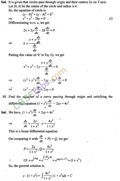 NCERT Exemplar Class 12 Maths Chapter 9 Differential Equations-2