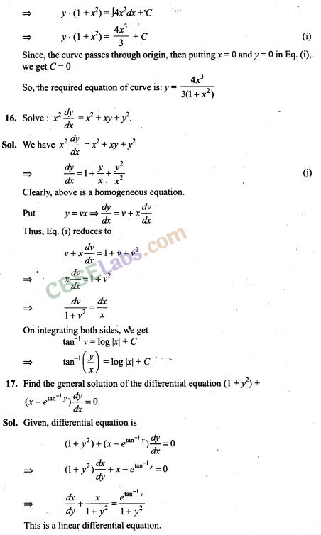 NCERT Exemplar Class 12 Maths Chapter 9 Differential Equations-3