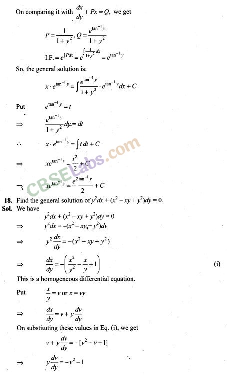 NCERT Exemplar Class 12 Maths Chapter 9 Differential Equations-4