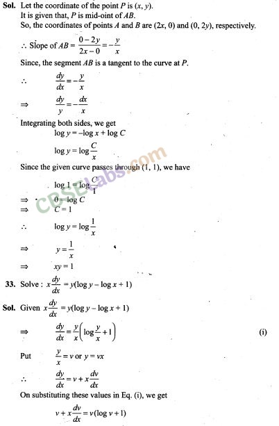 NCERT Exemplar Class 12 Maths Chapter 9 Differential Equations-20