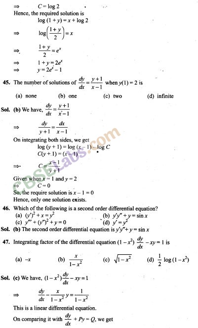 NCERT Exemplar Class 12 Maths Chapter 9 Differential Equations-24
