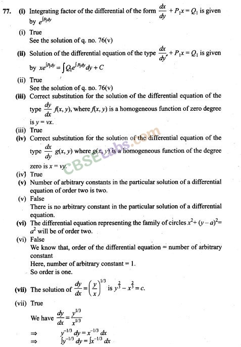 NCERT Exemplar Class 12 Maths Chapter 9 Differential Equations-38