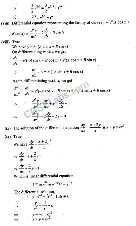 NCERT Exemplar Class 12 Maths Chapter 9 Differential Equations-39