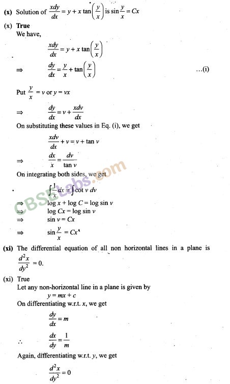 NCERT Exemplar Class 12 Maths Chapter 9 Differential Equations-40