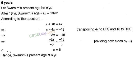 NCERT Exemplar Class 8 Maths Chapter 4 Linear Equations in One Variable-17