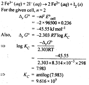 NCERT Solutions For Class 12 Chemistry Chapter 3 Electrochemistry Textbook Questions Q6