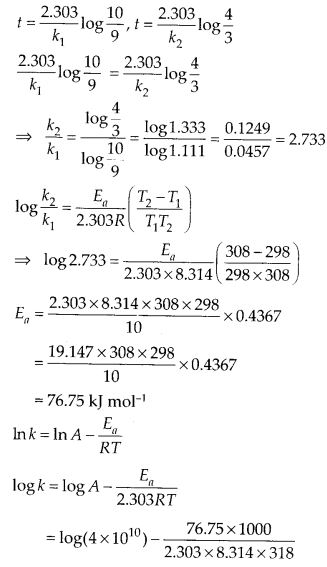 NCERT Solutions For Class 12 Chemistry Chapter 4 Chemical Kinetics Exercises Q29.1