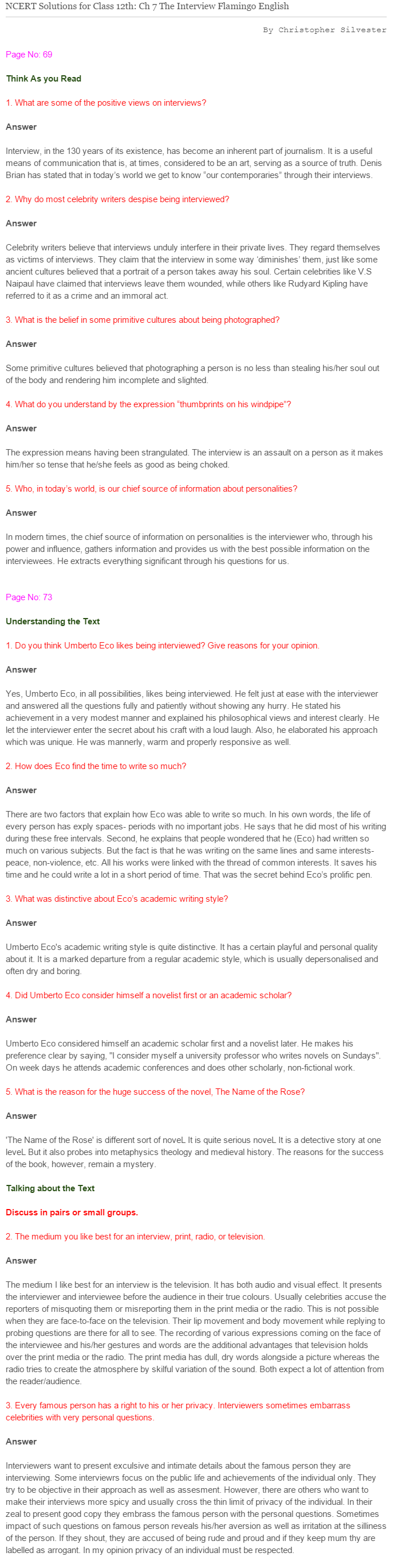 NCERT-Solutions-For-Class-12-Flamingo-English-The-Interview