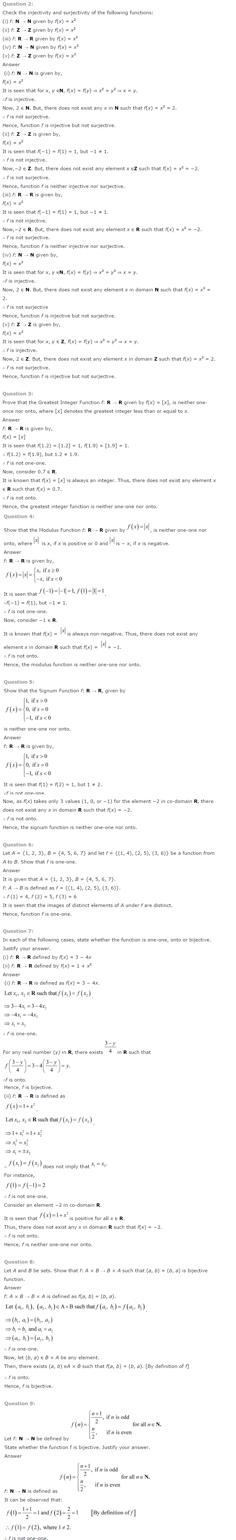 NCERT Solutions For Class 12 Maths Chapter 1 Relations and Functions 4