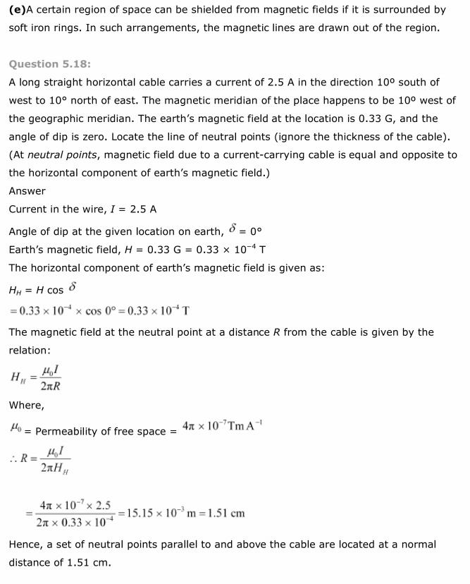 NCERT Solutions For Class 12 Physics Chapter 5 Magnetism and Matter 17