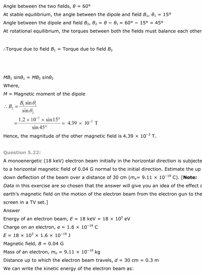 NCERT Solutions For Class 12 Physics Chapter 5 Magnetism and Matter 21