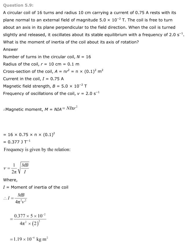 NCERT Solutions For Class 12 Physics Chapter 5 Magnetism and Matter 8