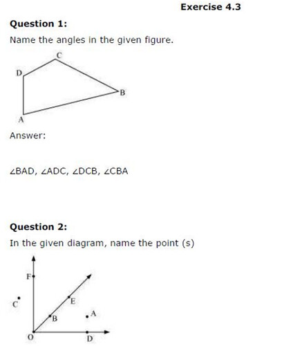 NCERT Solutions For Class 6 Maths Basic Geometrical Ideas Exercise 4.3 Q1