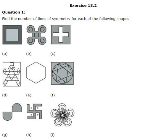 NCERT Solutions For Class 6 Maths Symmetry Exercise 13.2 Q1
