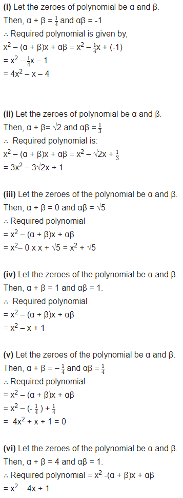 Polynomials Class 10 Chapter 2 NCERT Solutions Ex 2.2 Q2
