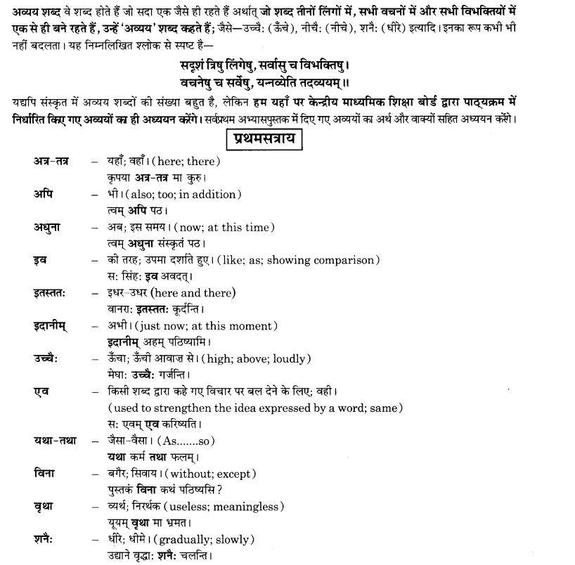 NCERT-Solutions-for-Class-10th-Sanskrit-Chapter-2-अव्ययानि-1