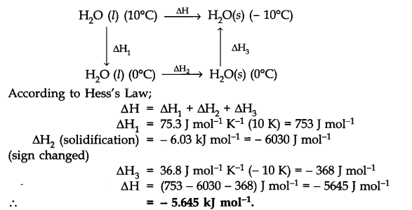 NCERT Solutions for Class 11 Chemistry Chapter 6 Thermodynamics Q10